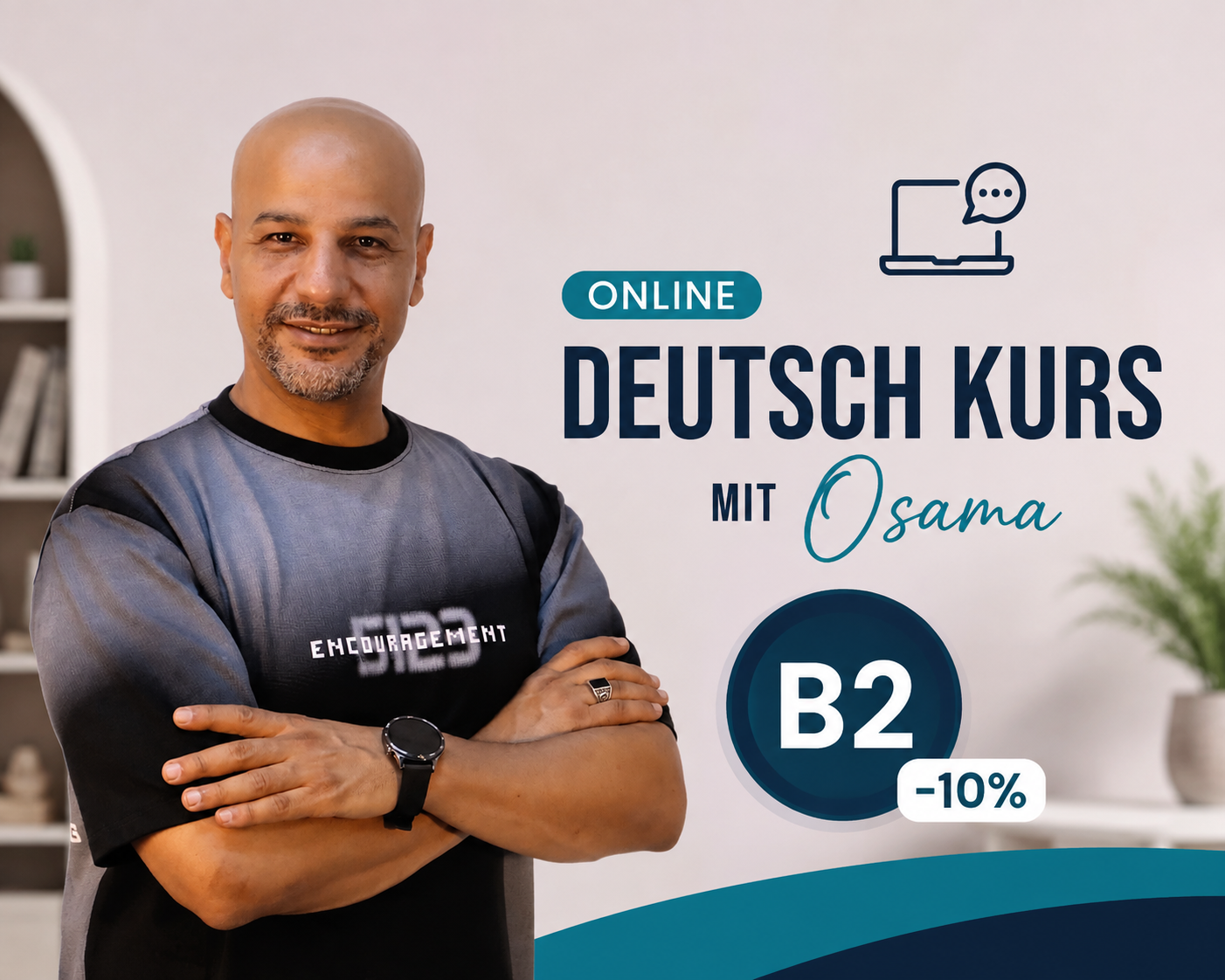 !B2 Online Deutschkurs mit Osama – jetzt 10 % Rabatt
